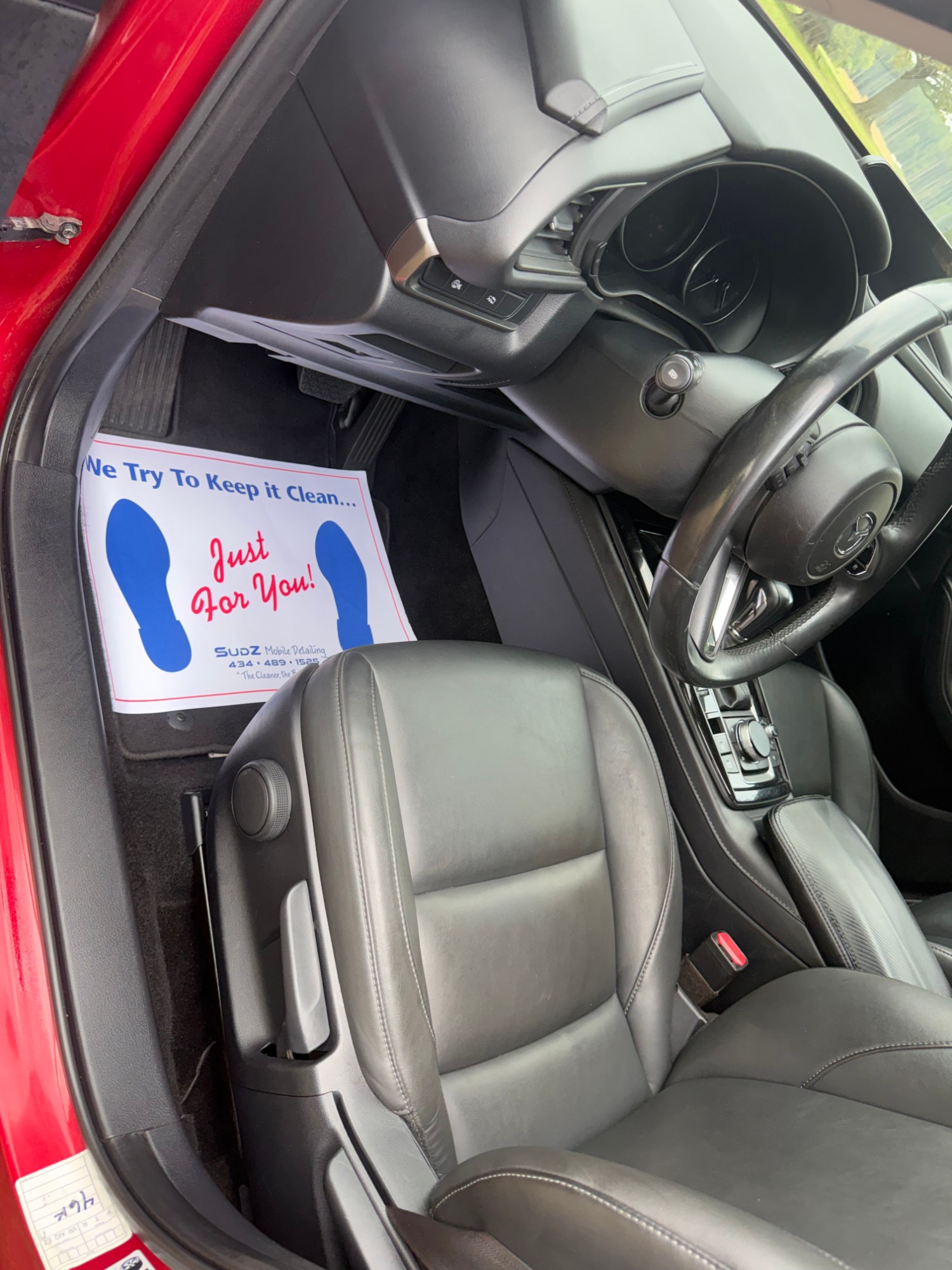 Vehicle interior after detailing